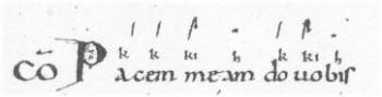 incipit, Pacem meam H159 f° 37r